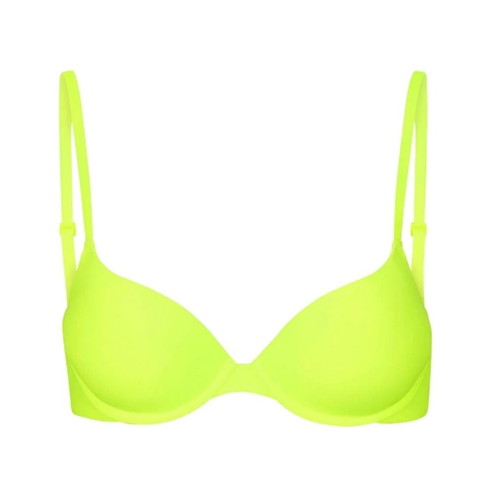 Skims fits everybody scoop plunge bra green highlighter 46DDD - Picture 2 of 4